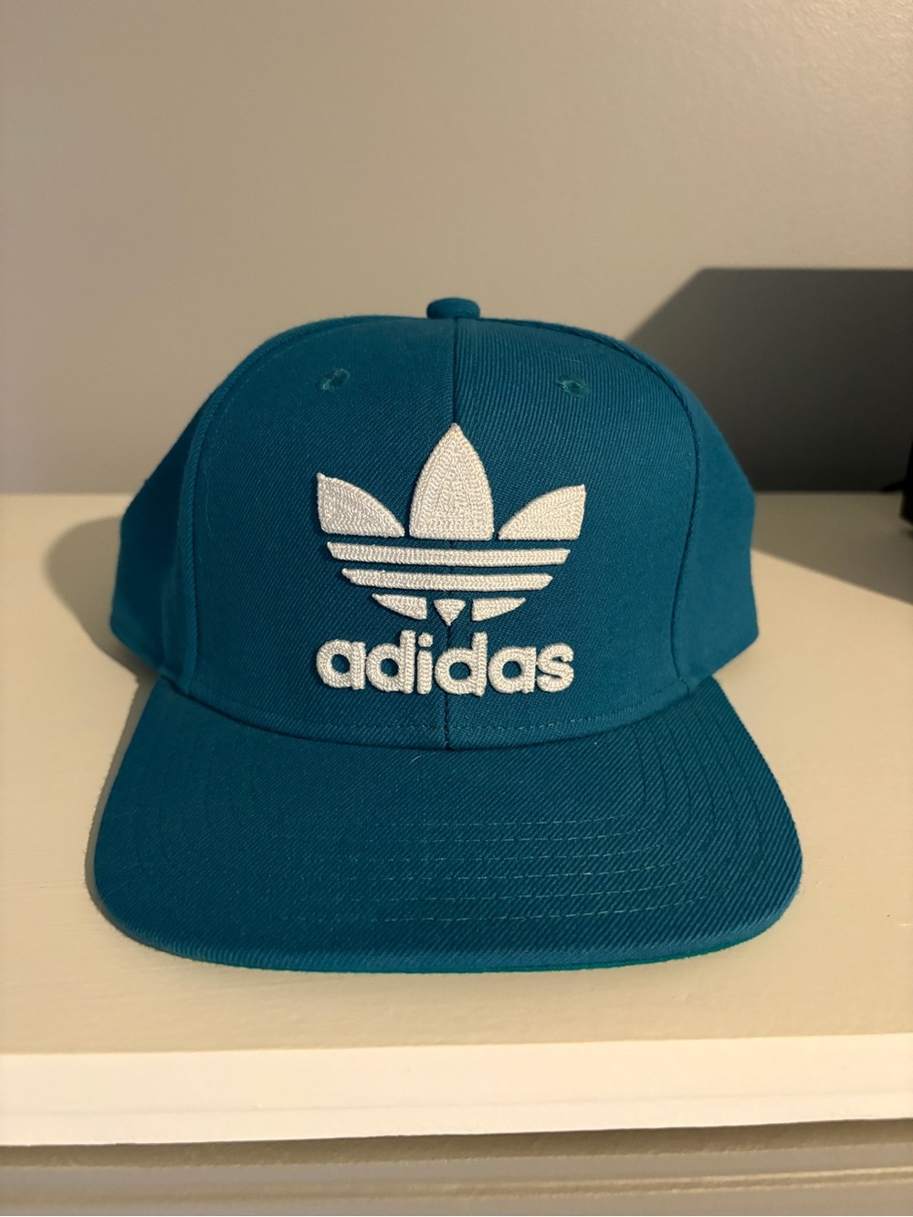 adidas Teal Trefoil Logo Snapback Hat